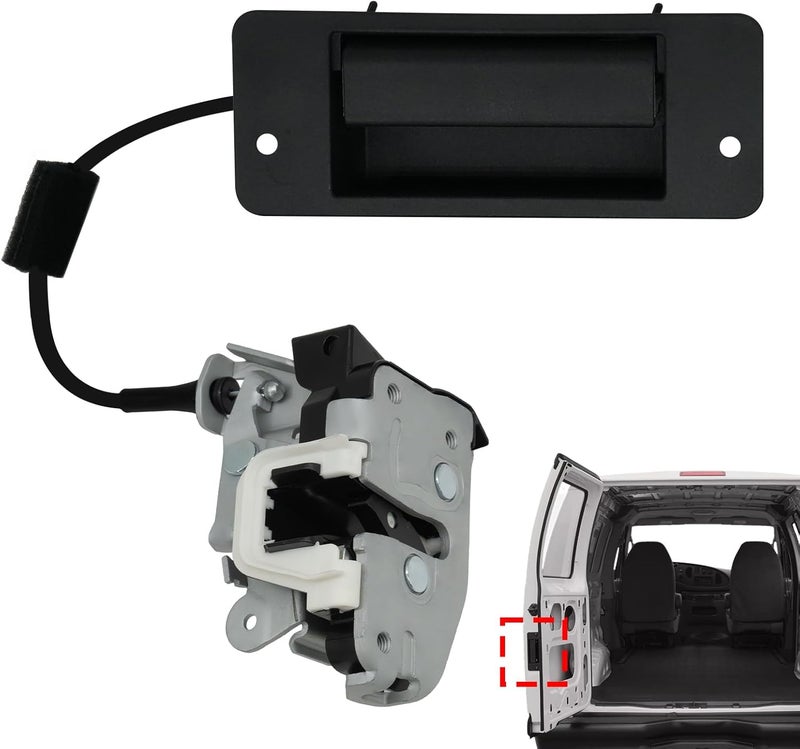 Blycorul Left Driver Side Rear Cargo Door Latch with Handle for 1992-2019 Ford E150 E250 E350 E450 Econoline Club Wagon Super Duty | Replaces 8C2Z-15431A03-A 6C2Z-15431A03-AA - Image 1